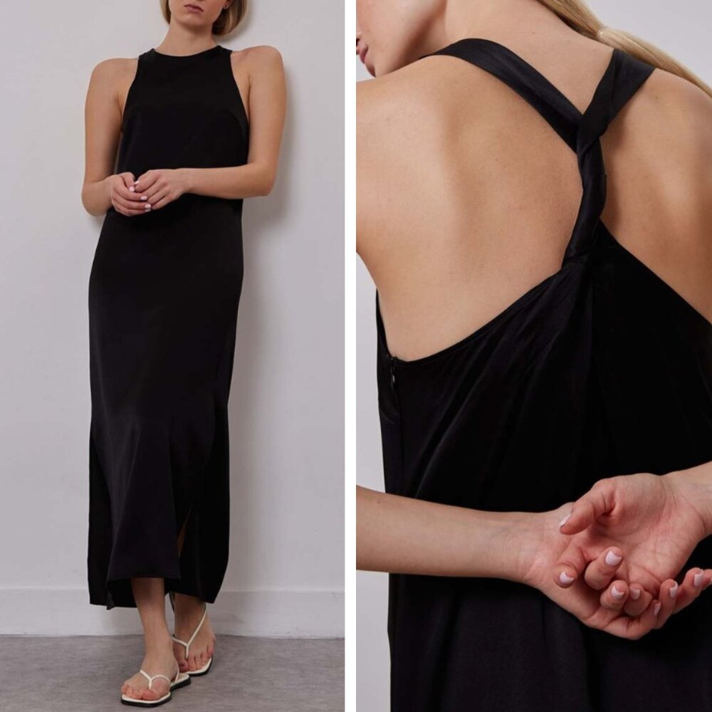 Loulou Studio Black Midi Dress